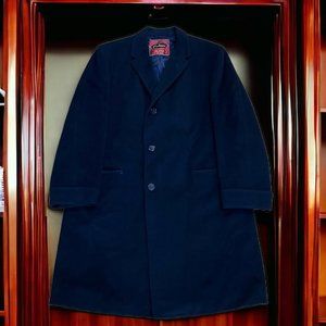 Vintage John Wanamaker Cashmere Overcoat Topcoat Made in USA 100% Cashmere